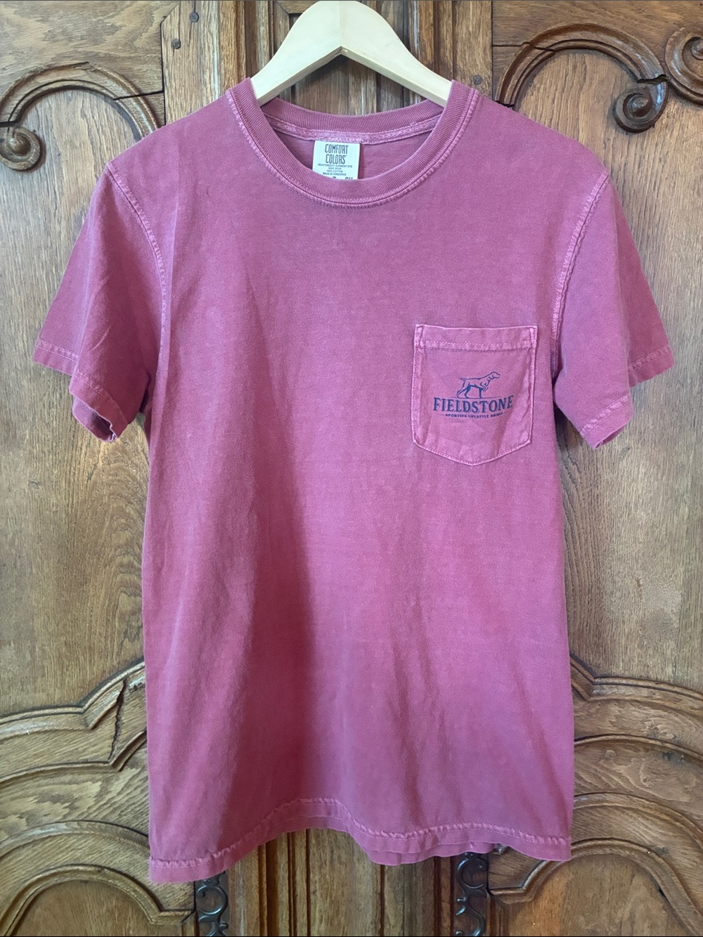 Comfort Colors Short Sleeve Pocket Tee in Dusty Rose